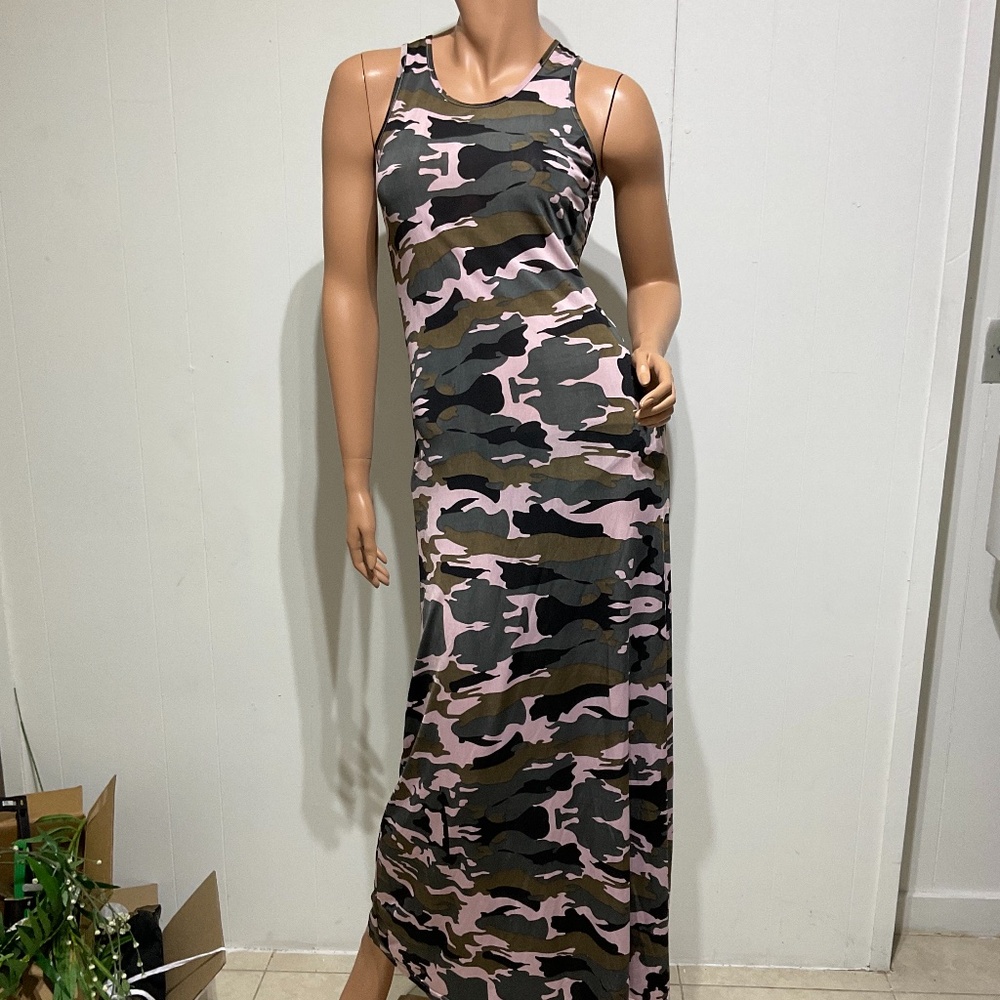 special one by rock camo maxi dress M Medium camouflage